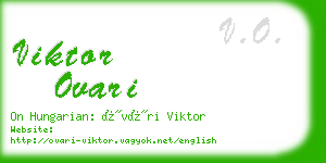 viktor ovari business card